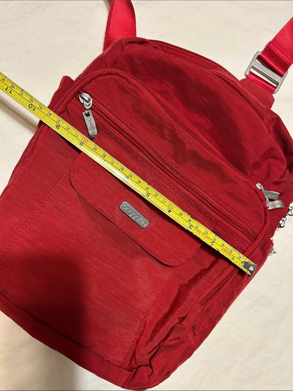 Baggallini Red Compact Sling Backpack - Picture 5 of 10